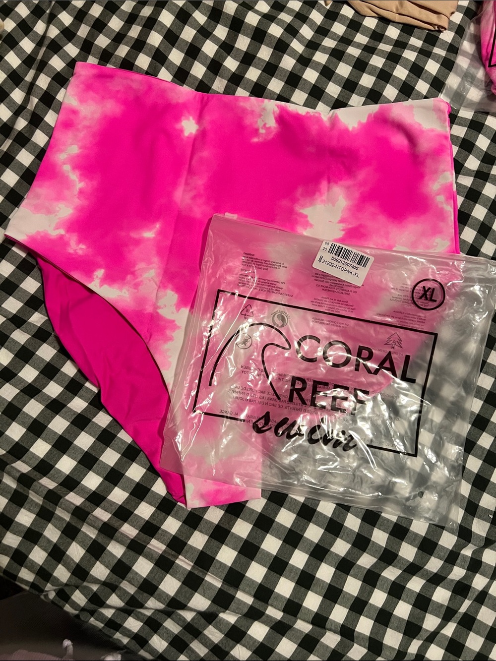 Coral Reef Women's High-Rise Swim Bottoms — Pink Tie-Dye